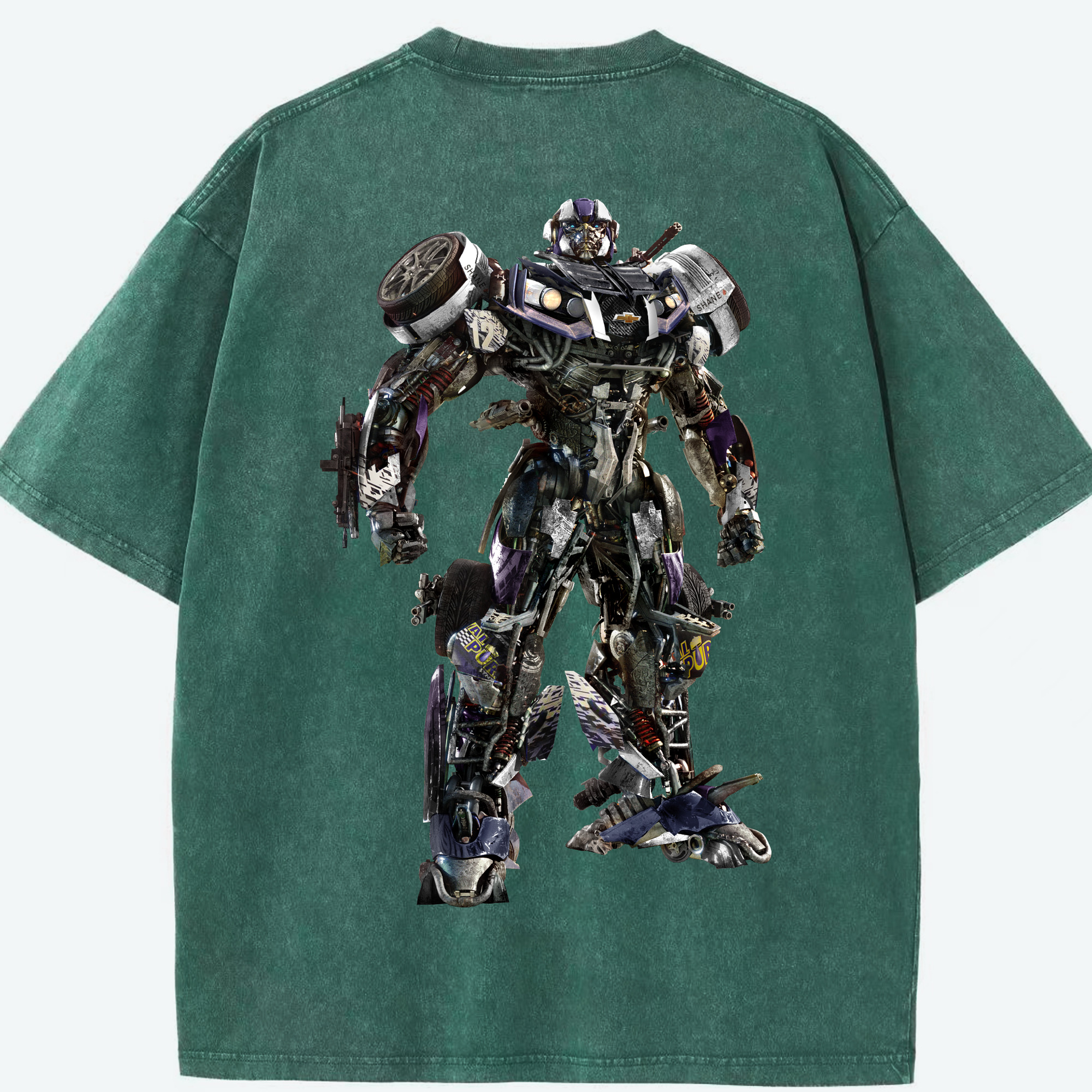 （画像用）  綿100% ヴィンテージ風 半袖Tシャツ（背面プリント）